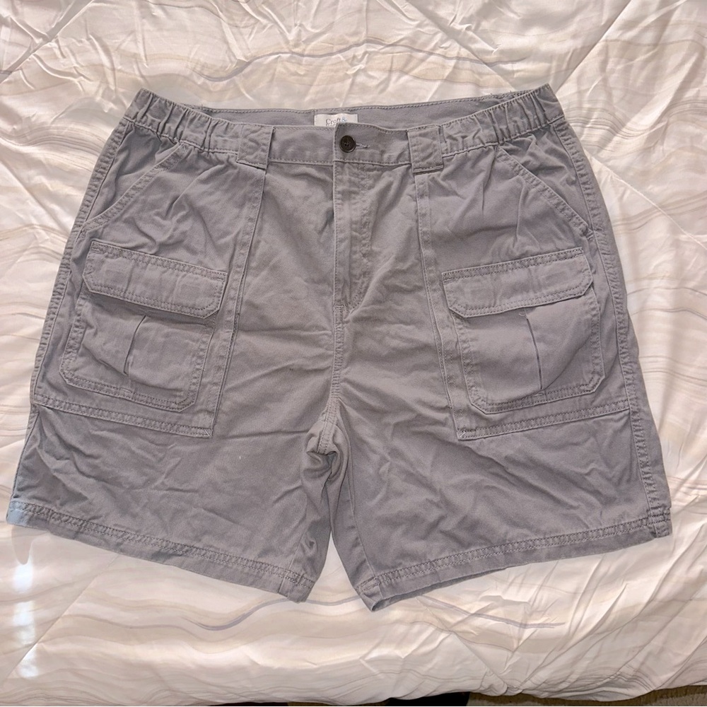 Croft & Barrow Gray Cargo Shorts‎ Lightweight Cotton